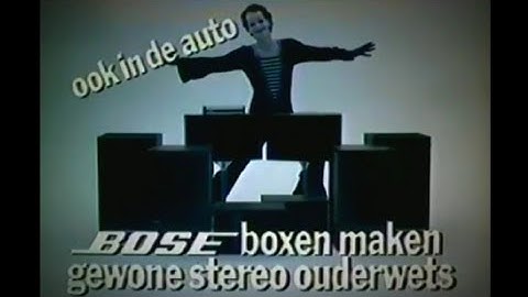 Bose Stereo Boxen - TV Reclame (1980)