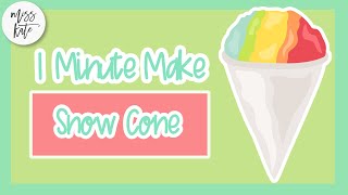 one minute make - snowcone - with gracie - how to assemble diy tutorial with svg files