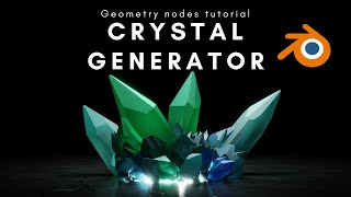 Blender Geometry Nodes Tutorial: Creating a Crystal Generator | MTR Animation Profile