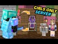 I secretly stole super netherite armour in girls only minecraft server