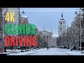 Driving in Vilnius, Lithuania 4K - Old Town in January | 리투아니아 빌뉴스 도로