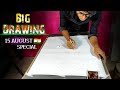 How to draw Bhagat Singh 🇮🇳/Outline Tutorial/Big drawing 😯