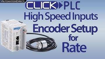 CLICK PLC High Speed Inputs: Encoder Setup for Rate from AutomationDirect