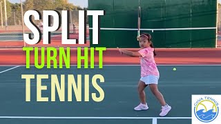 Kids Early Body Racket Preparation Tennis Lesson Split Turn Hit
