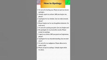 Thumbnail of How to apology or say sorry #shorts