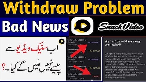 Snack App Withdrawal Problem | Snack App Withdraw Not Received After 3 Days in processing