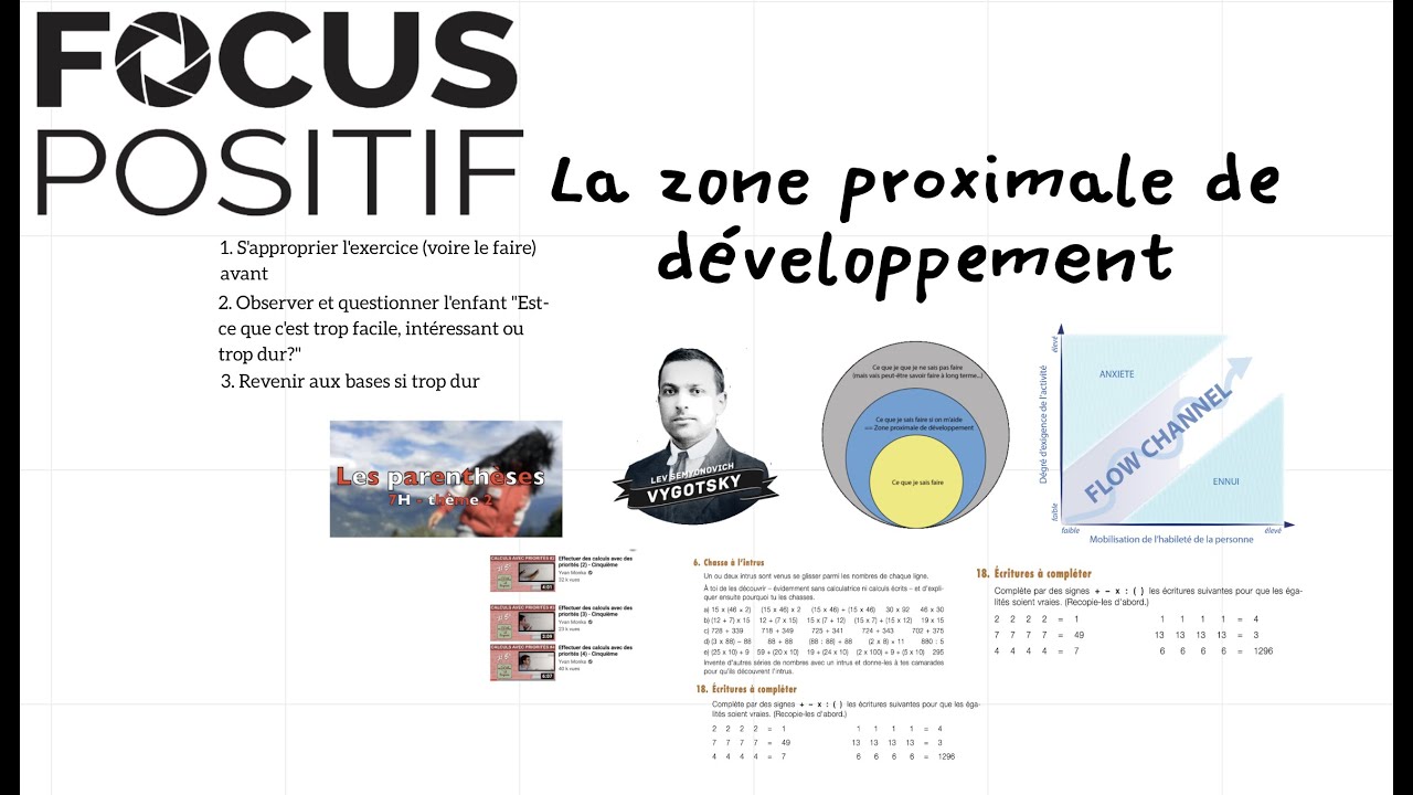 Focus Positif - la zone proximale de développement