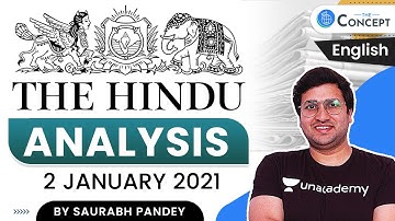2-Jan-2021 | The Hindu Analysis (English) | Current Affairs for UPSC CSE 2021 | Saurabh Pandey