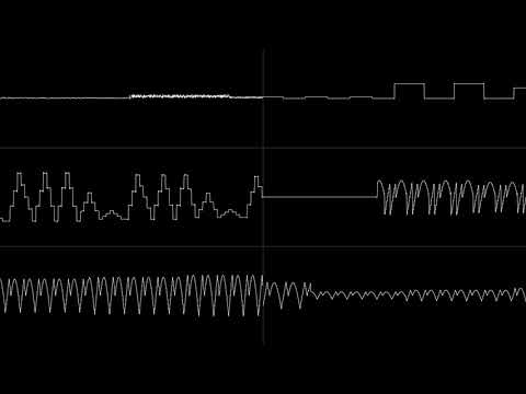 MSX2 w/K051649 "SCC" - Space Manbow soundtrack - Oscilloscope View