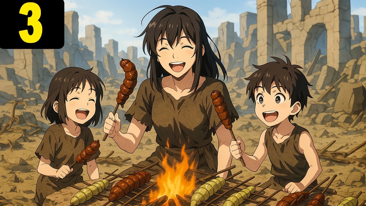 (3)Reborn Exiled To Ruins With 2 Kids, But With Apocalypse Cooking We ...
