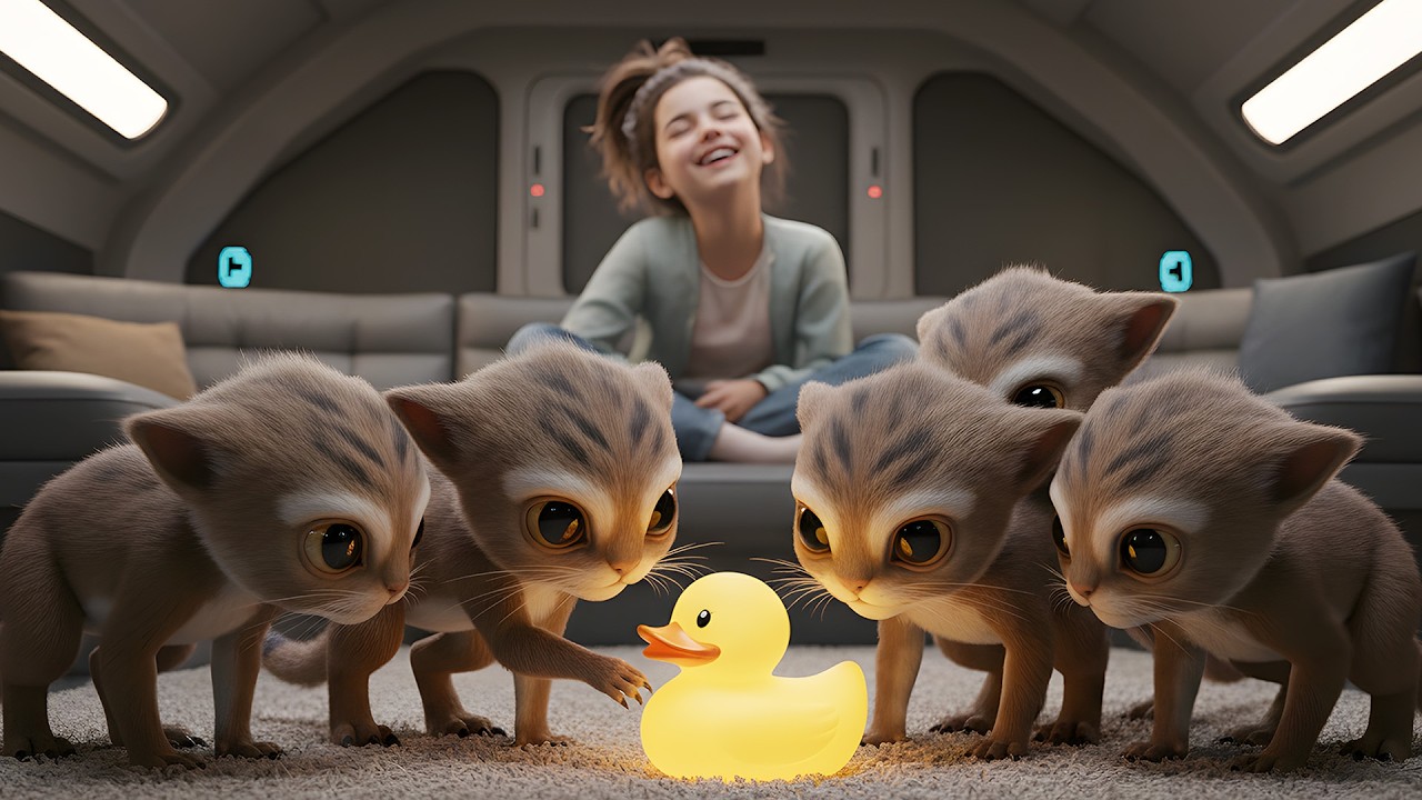 Predator Cubs Found a Rubber Duck in the Human’s Room and Tried to Make It Speak