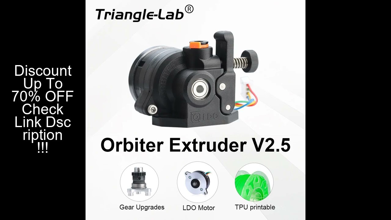RS Trianglelab Orbiter Extruder, V2.5, LDO MOTOR, Double Gear Direct Drive Compatible, Ender3, CR10,