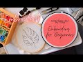 Embroidery For Beginners // How To Start Embroidering - Monstera Deliciosa Leaf Tutorial