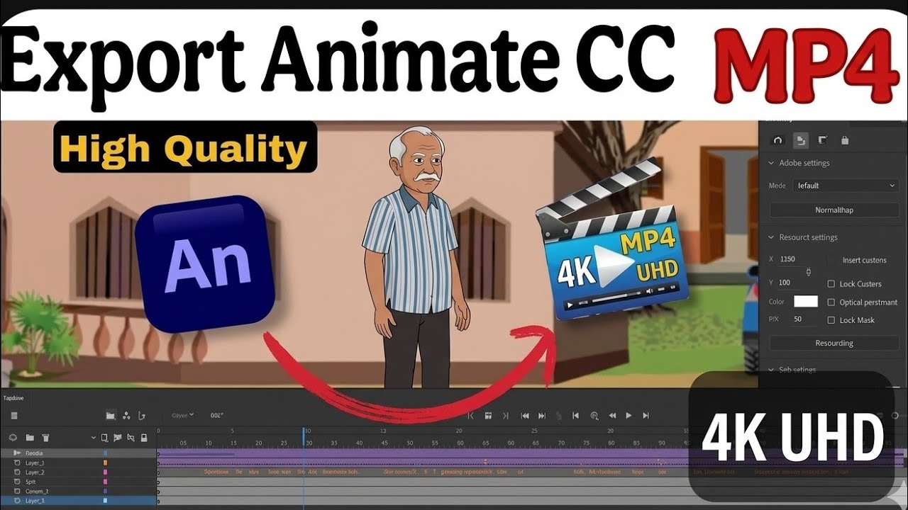 How To Export Animate CC To MP4 in 4K High Quality | Adobe Animate ...