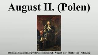 August Ii. Polen