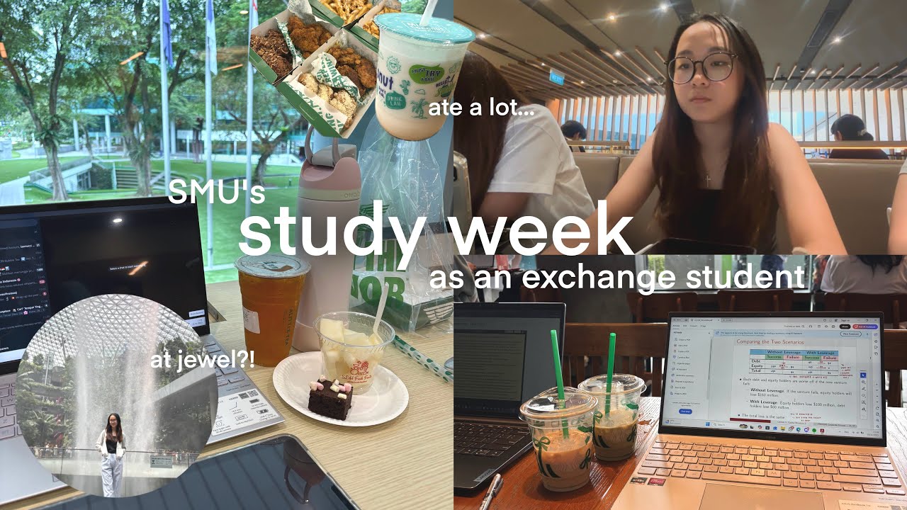 study week but i'm an exchange student at SMU🤭📚study, eat, explore, repeat🖇️