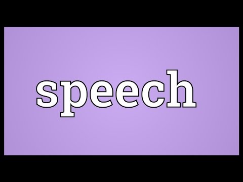 Speech Meaning