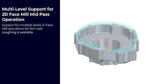 Multi-Level Support for 2D Face Mill Mid Pass Operation in NX CAM