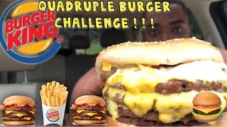 Quadruple Burger Challenge | Mukbang | Eating Burger King | Double Quadruple Whopper Challenge