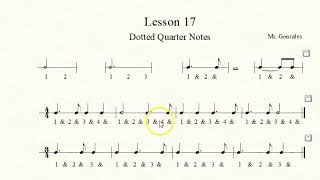 Lesson 17: Dotted Quarter Notes