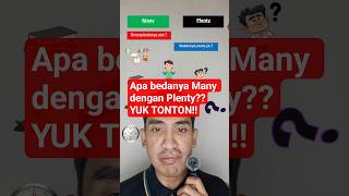 Apa bedanya Many dengan Plenty?? YUK TONTON!! #edukasi #bahasainggris