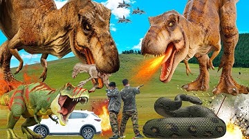 T-Rex Chase - Part 107 - Jurassic World Dinosaur Fan Movie