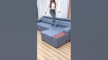 L Shape Sofa cum Bed | Space Saving Furniture #shorts