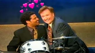 Conan O'Brien Flirts With Drummer James Wormworth For 11 Minutes STRAIGHT (no pun intended)