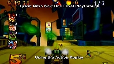 Crash Nitro Kart AKU Cup One Level Playthrough using the Action Replay for Gamecube :D #GameCube #GC