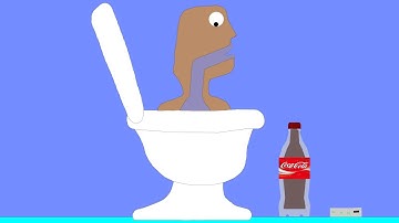 【Algodoo】Mentos cola（toilet）.　トイレでメントスコーラ
