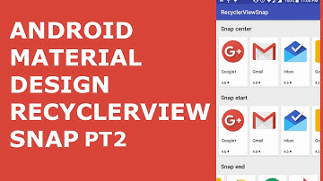 ANDROID MATERIAL DESIGN RECYCLERVIEW SNAP PT2