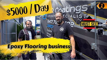 How to do Epoxy floors Step by Step guide - make $5000/day  اس کاروبار سے روزانہ 5000 ڈالر کمائیں۔