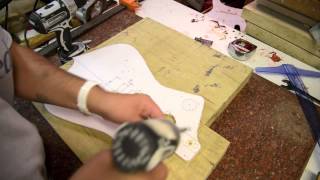 Guitar building process for Iceman Body with BigDGuitars Paul Stanley Model
