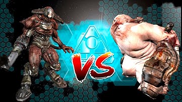 Cyberdemon vs Mancubus - RANGED ONLY - DOOM 3 Monster Infighting