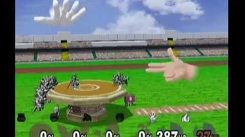 Super Smash Bros Melee Debug Menu/CrazyMod - Metal Fighting Clones vs. Master hand and Crazy Hand
