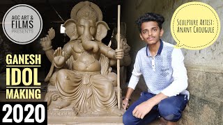 Ganesh idol making by Anant chougule||handmade clay model||2020||how to make Ganesh idol