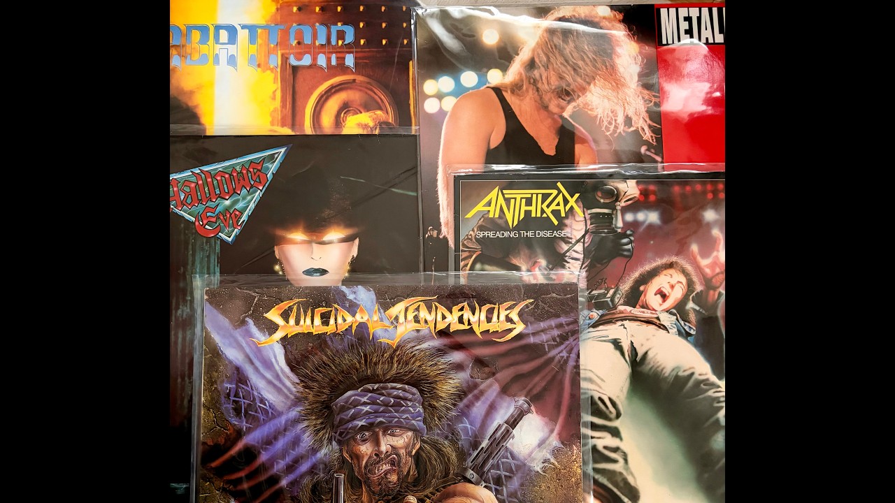 Five 80s Thrash LPs #metallica #anthrax #heavymetal #vinyl #tokyo