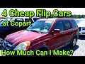 Getting 4 Cheap Copart Flip Cars, How Much Can I Make?