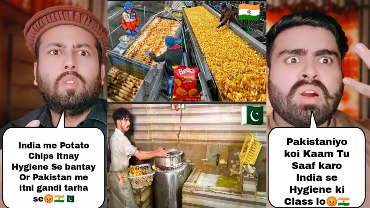 India Potato Chips Making Hygiene Vs Pakistan Potato Chips Making Hygiene