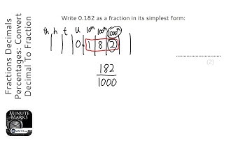 Fractions Decimals Percentages: Convert Decimal To Fraction (Grade 3) - OnMaths GCSE Maths Revision