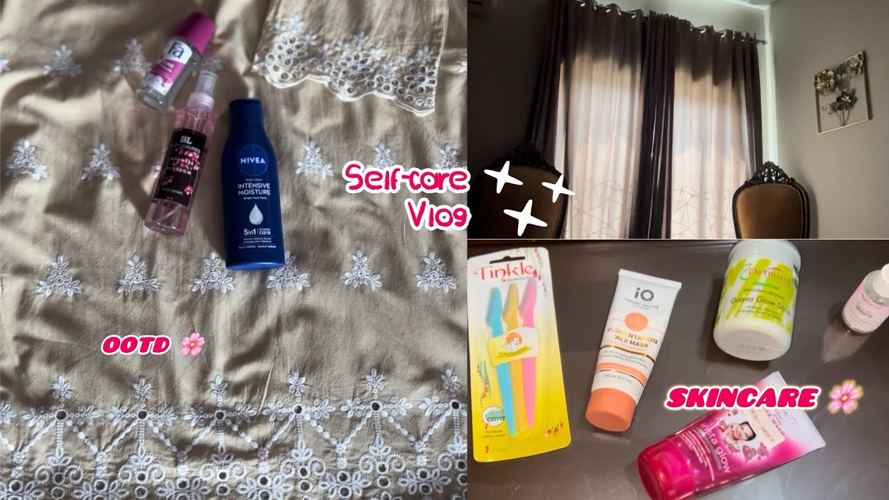 A Day in my life 🌸🌷🎀 | Self-care Vlog | Outfit, Skincare Routine in Pakistan |  What I Eat in a Day