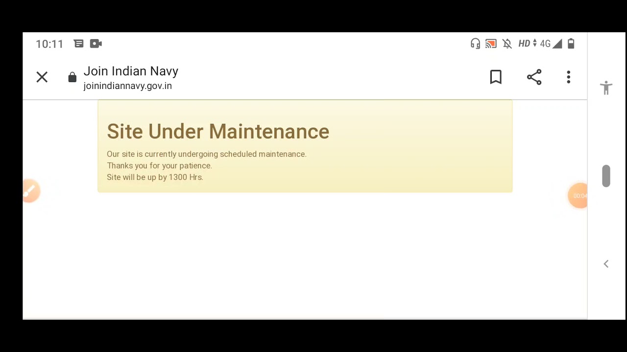 Big Update Indian Navy site under maintenance