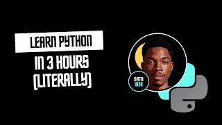 Python Crash Course (Literally!)