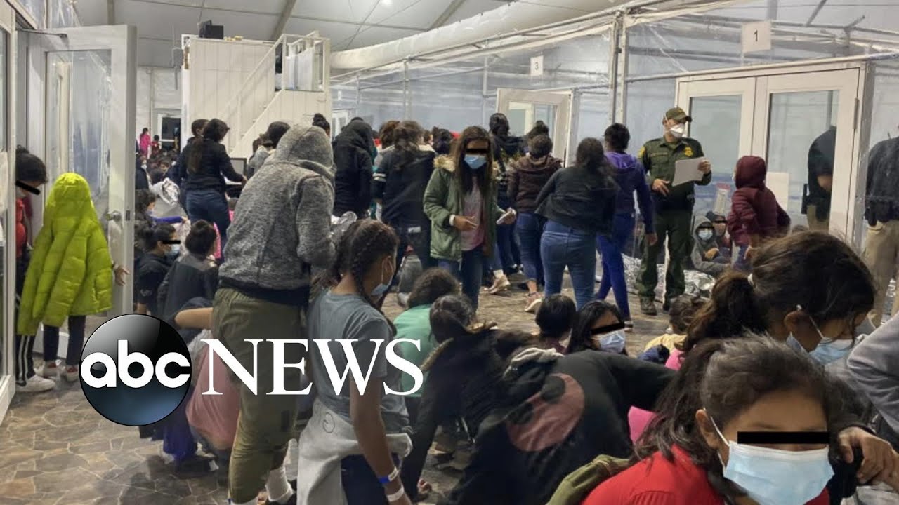 Severely overcrowded tent facility on Southern border