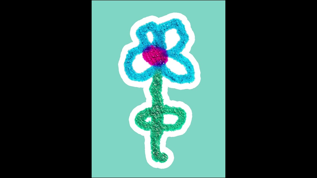 Flower drawings by 3-year-old artist Mia Mai