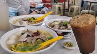 槟城咖啡店美食炭火鸭肉粿条汤泡泡咖啡冰美味早餐 Penang Food Koay Teow Soup Kopi Ice Breakfast