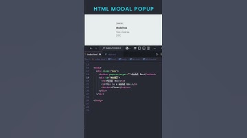 HTML modal POPUP the part - 11 HTML CSS JS projects playlist #developer #coding #programming #foryou