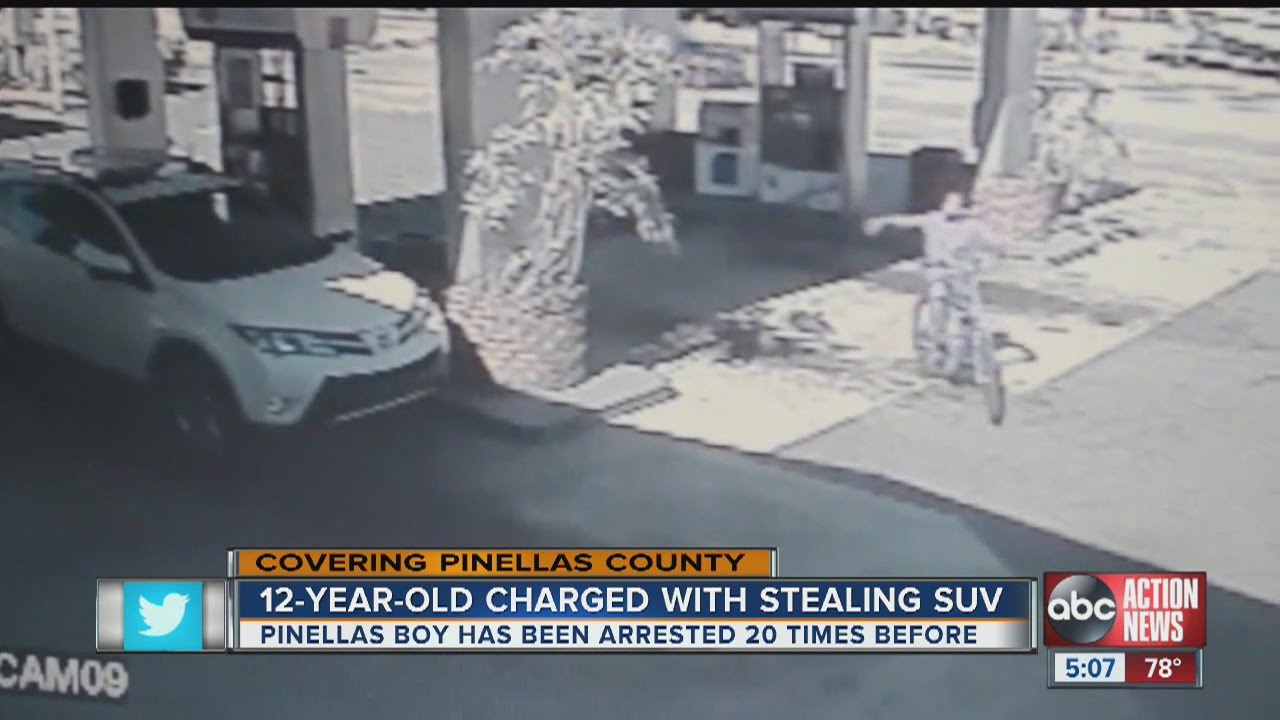 Boy, 12, steals car from 89-year-old man in Pinellas County - YouTube