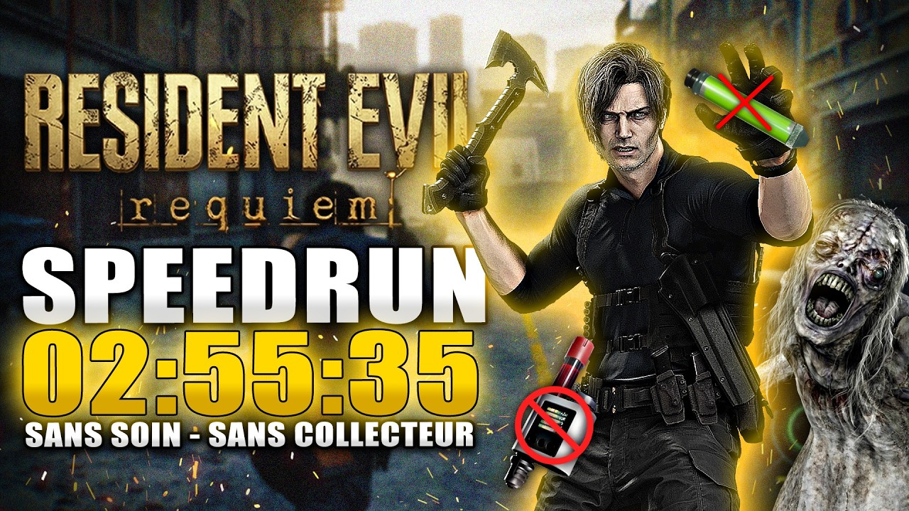 Resident Evil Requiem Speedrun : SANS SOIN ni Collecteur (2:55:35) JEU COMPLET (🏆 En ligne droite)