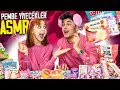 MUKBANG | sadece PEMBE YEMEK, PEMBE ÇİKOLATA VE JELİBON ! |ASMR / يوم كامل بلون زهري لبست باريش زهري